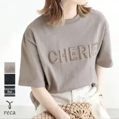 reca 立体ロゴ刺繍Tシャツ