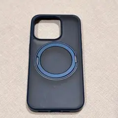 在庫1点‼️ iphone14Pro ケース 背面リング 紺色 マット