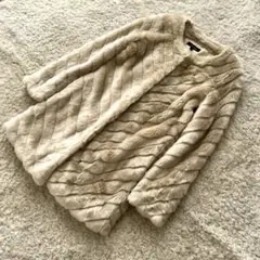 リエンダ エコファー コート ベージュ ふわふわ なめらか