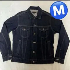 ユニクロ　デニムジャケット　ダークブルーインディゴ　3rd gジャン 美品　Ｍ