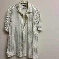 美品　23区　ストライプ イエローカラー 半袖シャツ　M