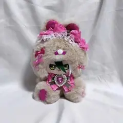 ぬい服 ハンドメイド 推し活 着ぐるみ おすわりぬい服 桃色 茶色 ②