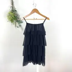 T0873 シーディーエスベーシック　キャミ　ワンピース　シースルー 黒 セール