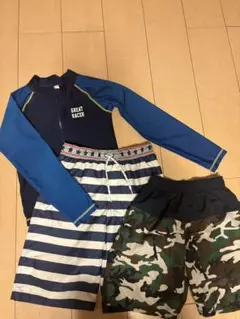 男の子　ラッシュガードと水着3点セット
