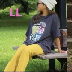 Nozomi ×しまむら カラープリーツパンツ マスタード　LL