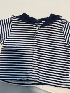 COMME CA DU MODE セーラー襟ストライプTシャツ 90cm