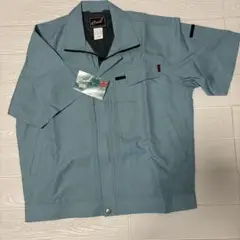 新品未使用 Cool 水色 半袖ワークシャツ LL