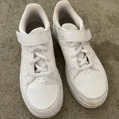 adidas ホワイト スニーカー マジックテープ　20cm