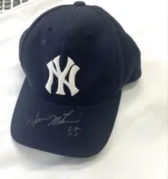 ニューヨークヤンキース　松井秀喜　＃５５　直筆サイン入り　キャップ　帽子