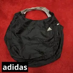 adidas 黒 トートバッグ ストライプハンドル