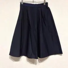 ✨日本製✨ リバーサイドカフェ F スカート フレア 膝丈 上品 Aライン 紺