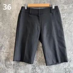a4101【grande soeur】ハーフパンツ カシミヤ混 秋冬 通勤
