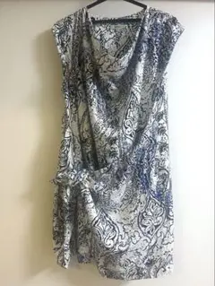 BALLSEY ペイズリー柄ドレープワンピース
