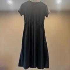 ユニクロ UNIQLO 半袖ワンピース ブラック S