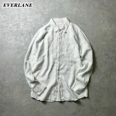 EVERLANE リネン100% 長袖シャツホワイトL