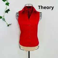 セオリー　Theory　ノースリーブブラウス　レッド　М
