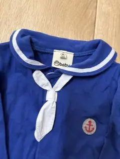 baby セーラー襟ロンパース 青