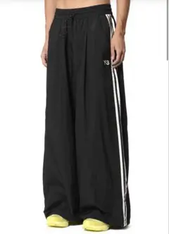 Y-3 ブラック ナイロン ワイドパンツ