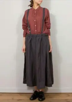 nest Robe リネン3wayエプロンワンピース