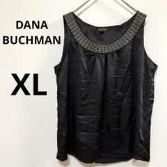 DANA BUCHMAN 【XL】 黒華やかビーズ装飾 ノースリーブトップス