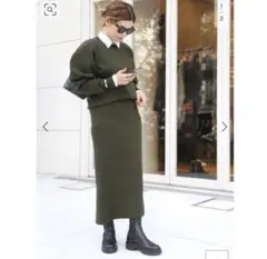 CINOH ♡ ニット セットアップ カーキ DeuxiemeClasse