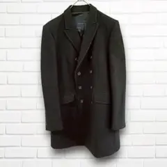 ￼￼￼ザラマン　黒　アウター　コート　ロング丈　フォーマル　シック　モノトーン