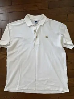 DESCENTE ホワイト ポロシャツ XQ 102-7