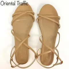【Oriental Traffic】ダブルクロスストラップサンダル　キャメル　M