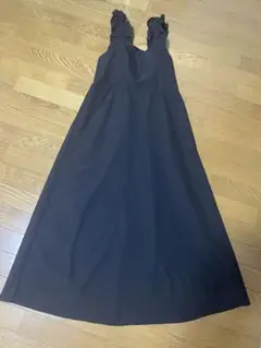 フリル 黒 ワンピース フリフリ M