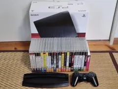 PS3 CECH-2000A ブラック　コントローラー・スタンド・ソフト23本付