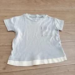 ライトブルー ポケット付き Tシャツ100cm