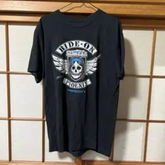 スカルtシャツ　バイカー　ハーレー　チョッパー　ヘルズ・エンジェルス