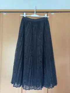 黒 ポリエステル ロングスカート Mサイズ