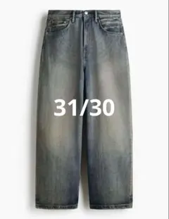 H&M スーパーバギーデニム　ダークデニムブルー31/30
