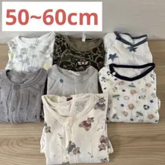 ベビーカバーオール ロンパース 7点まとめ売り 夏服セール‼️