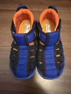 IFMEイフミー×ブランシェス キッズ サンダル メッシュ 青・黒・オレンジ