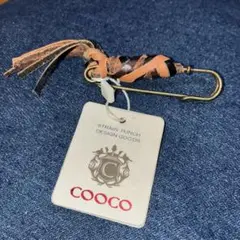 COOCO レザー キーホルダー ブラック