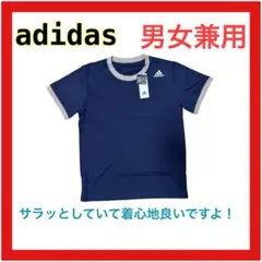 【新品 未使用】adidas 吸汗速乾 Tシャツ ネービーブルー Sサイズ