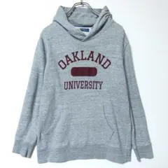 グレー パーカー OAKLAND UNIVERSITY ロゴ Navy