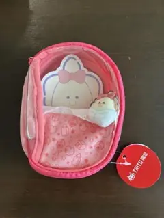 つぶらな瞳のなまがき おふとんポーチ ピンク