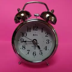 MAG シルバー アラーム時計