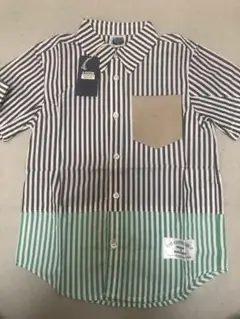 新品未使用b-ROOM ストライプ 半袖シャツ 120