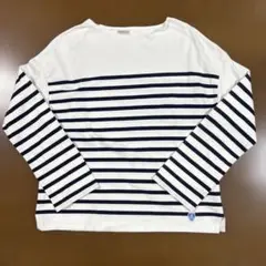 オーシバル ボーダー バスクシャツ L オーバーサイズ ドロップショルダー