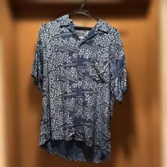 ハリウッドランチマーケット　BlueBlue　半袖　シャツ　アロハ