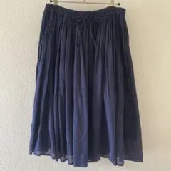 maison de soilネイビー コットンギャザースカート