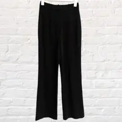 プラッシブ スラックス ストレートパンツ ベルトループ とろみ オフィス 無地