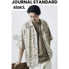 【美品】即完売 JOURNAL STANDARD 総柄 オープンカラーシャツ