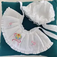 お宮参り よだれかけ+帽子セット女の子用