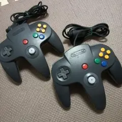 動作品！NINTENDO64 コントローラー 2個セット　ブラック
