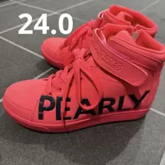 PEARLY GATES ピンク スパイクシューズ 24.0cm